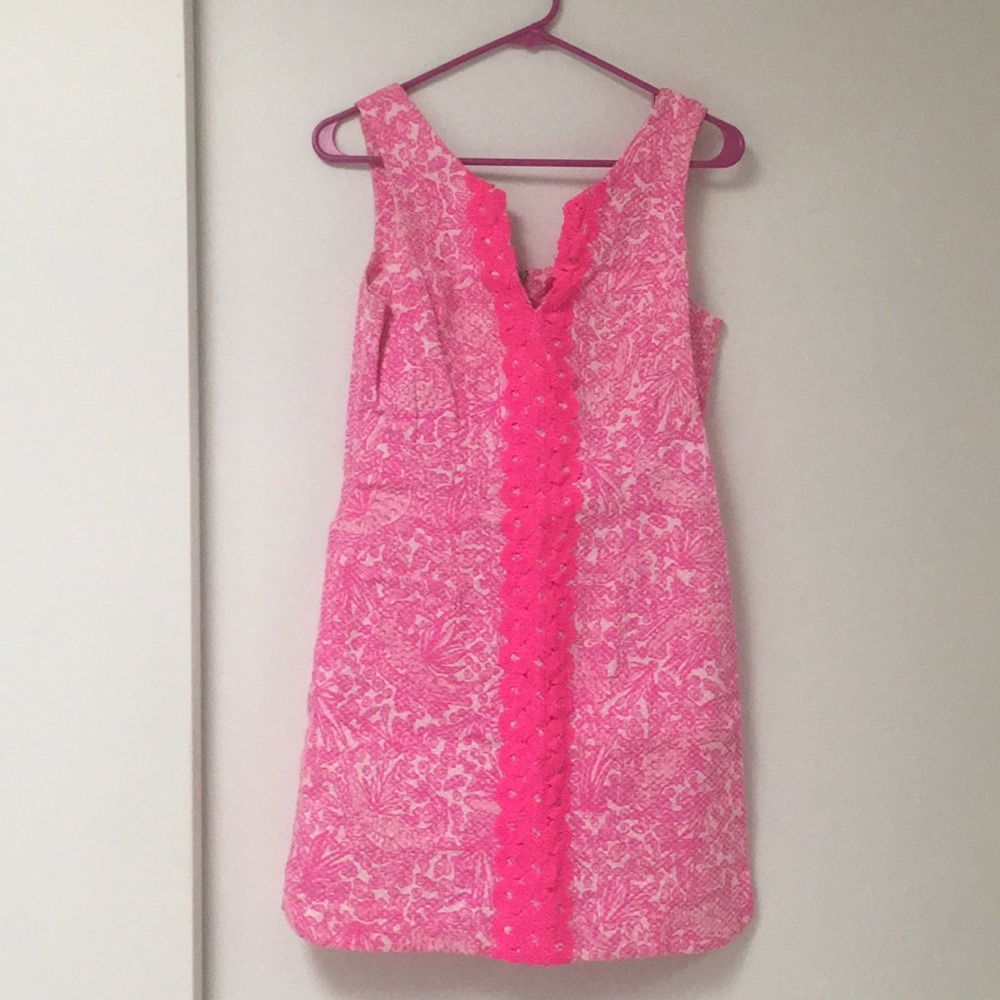 Pink shift dress